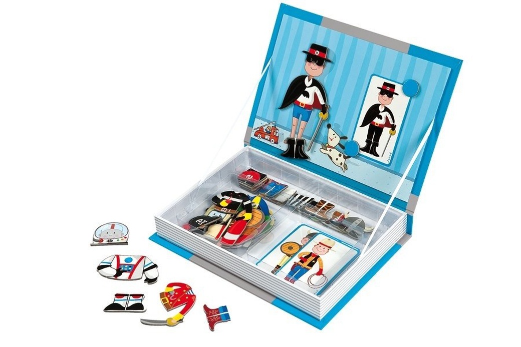 Janod Книга-игра Мальчики в костюмах магнитная фото