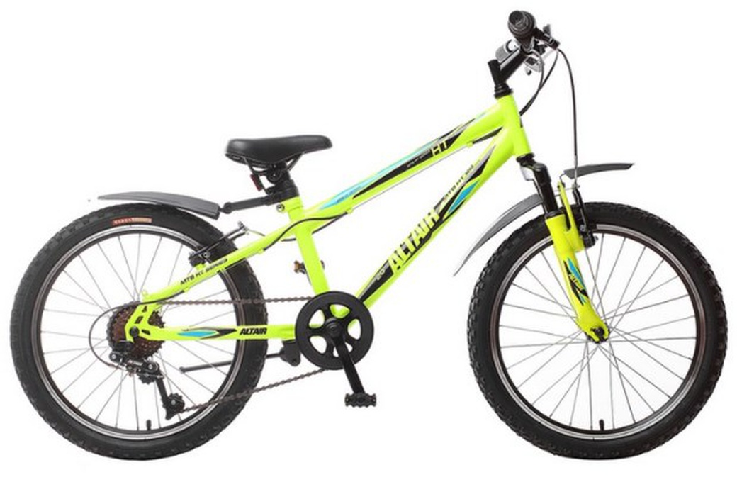 Велосипед 20" Altair MTB HT 20 2.0 6 ск 17-18 г 10.5' Желтый-Зеленый/RBKN81N06004 фото
