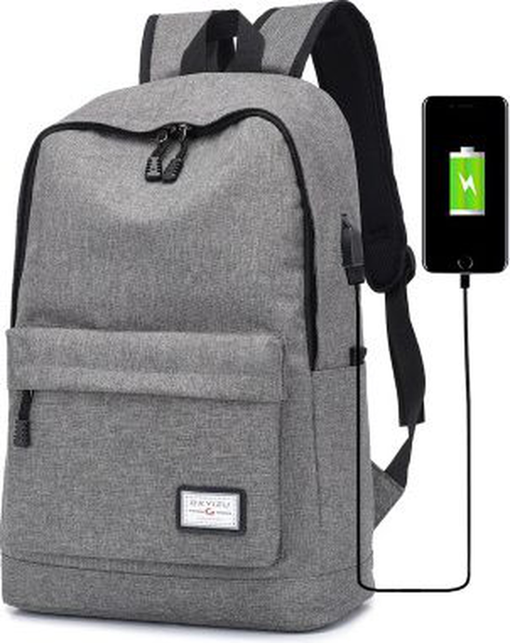 Рюкзак Armor для ноутбука с USB-портом, серый фото