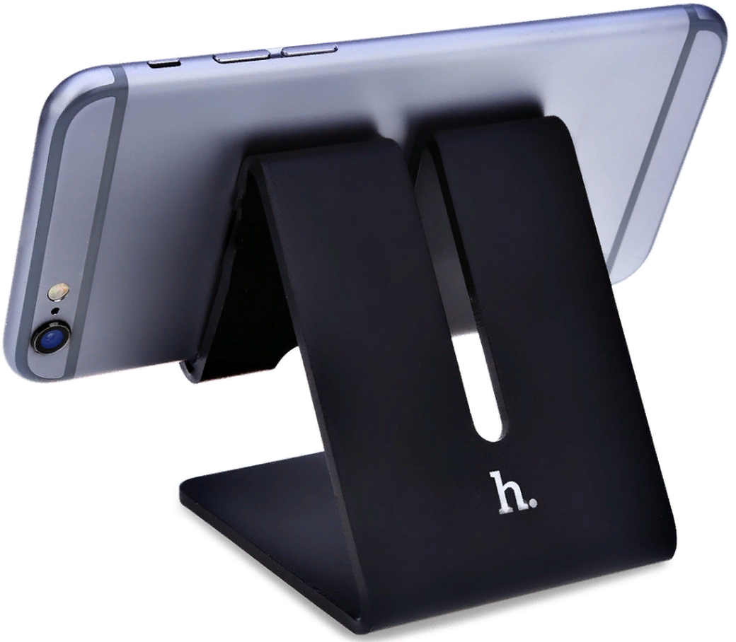 Алюминиевый держатель Hoco P1 для смартфона, планшета, черный фото