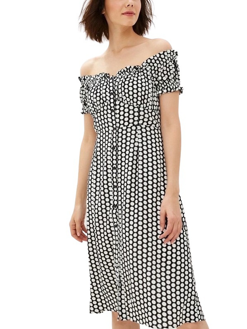 Платье Glamorous CK1636, черно-белый фото