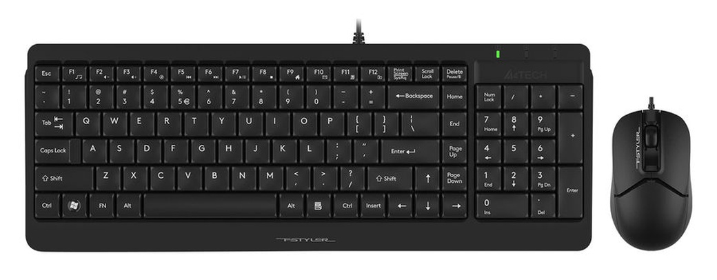 Клавиатура + мышь A4Tech Fstyler F1512, черный фото