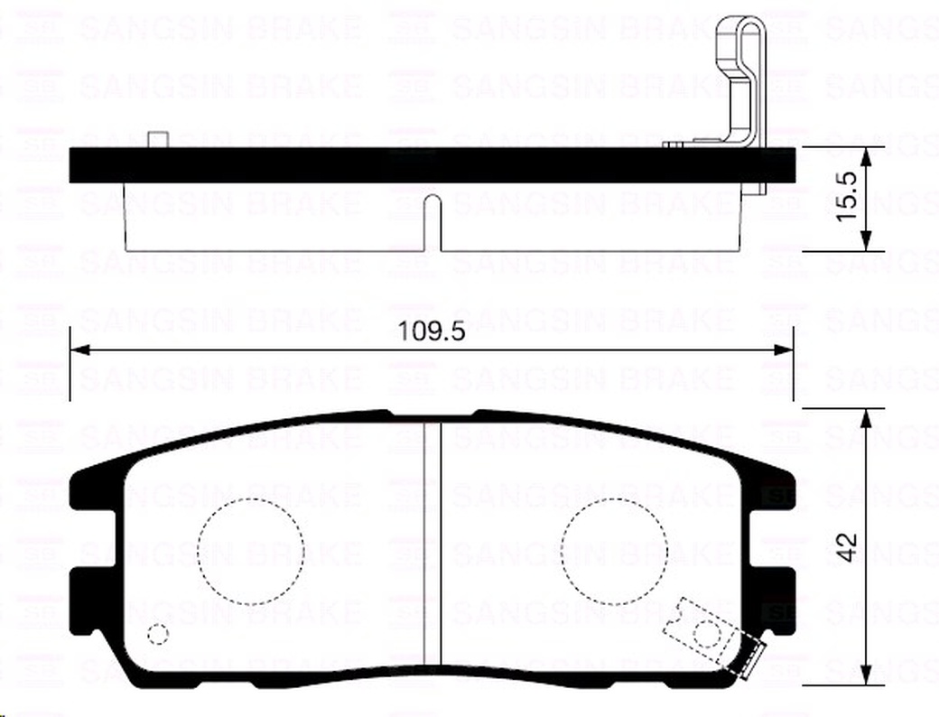 Колодки тормозные задние SANGSIN BRAKE SP2089 для GREAT WALL Hover/OPEL FronA/B фото