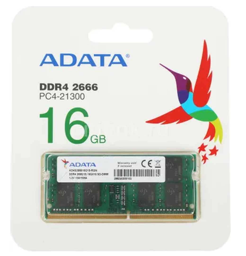 Память оперативная DDR4 16Gb Adata Premier 2666MHz (AD4S266616G19-RGN) фото