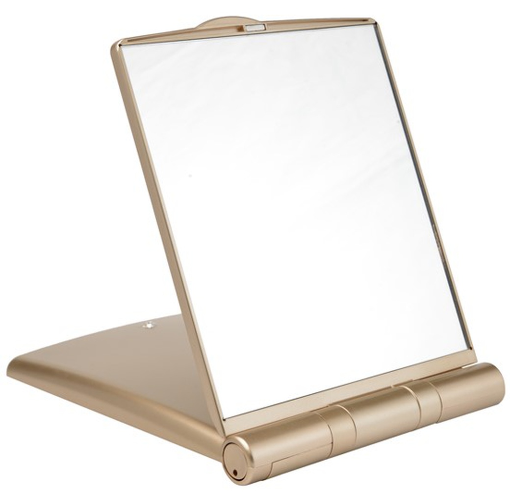 Зеркало-планшет косметологич. 1/3х с подсветкой золото Gezatone LM1417 фото