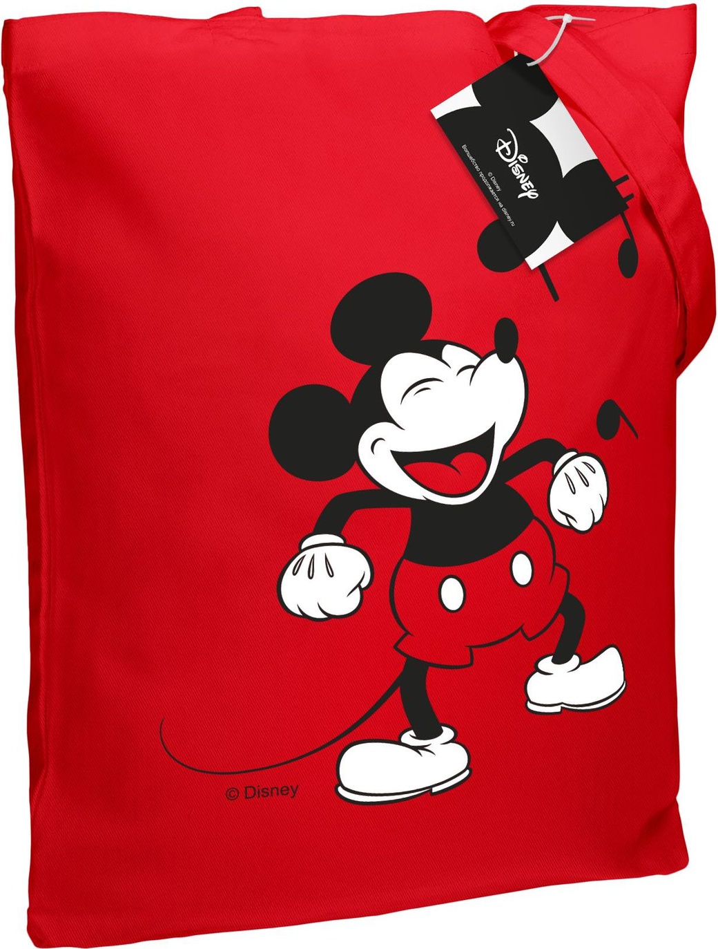 Холщовая сумка «Микки Маус. Sing With Me», красная фото