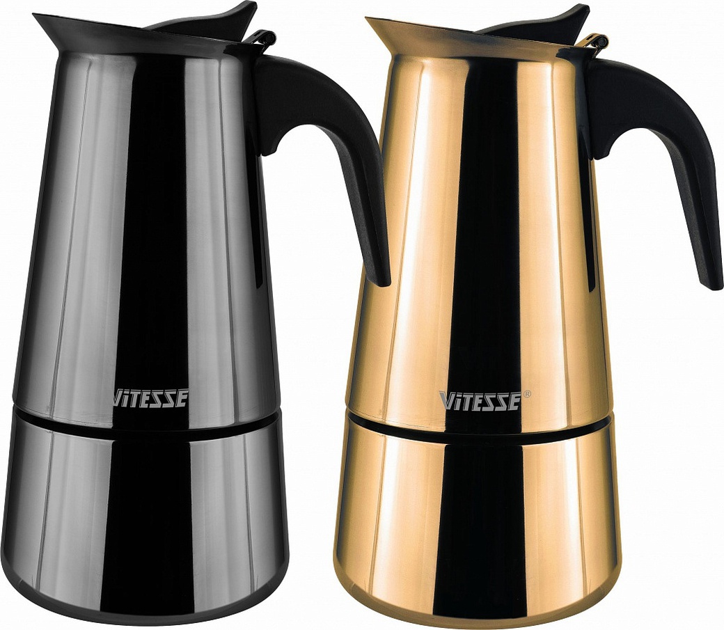Кофеварка гейзерная эспрессо (6 чашек) Vitesse VS-2647 Черный фото