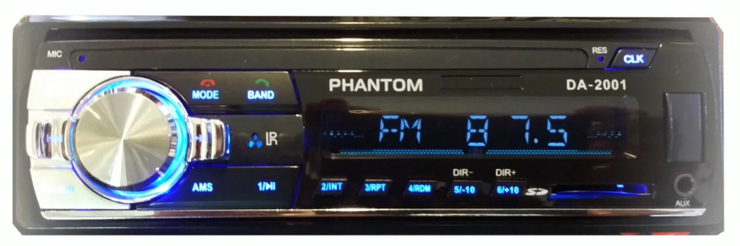 Автомагнитола Phantom DA-2001 BT/ USB/SD/FM фото