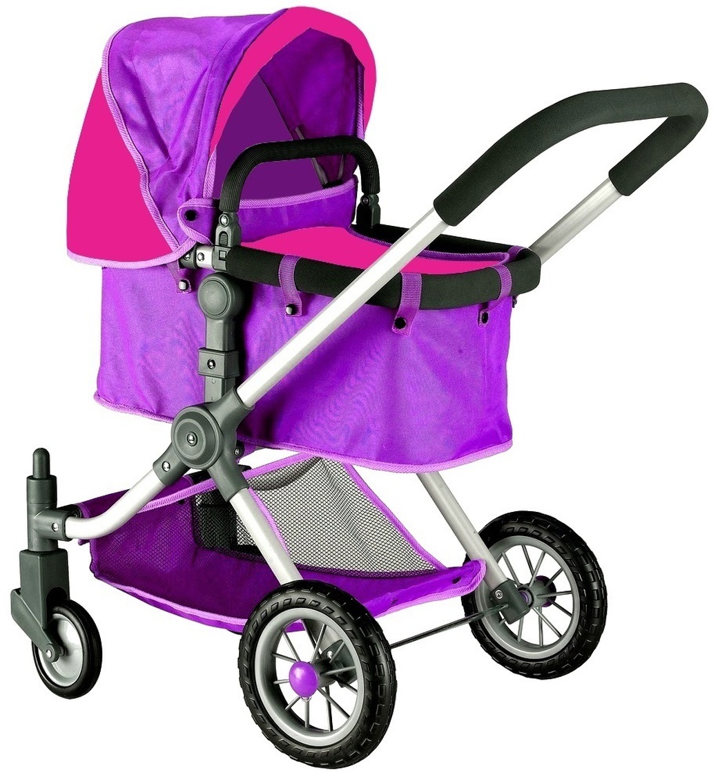 RT 646 коляска для куклы цвет фиолетовый-фуксия фото