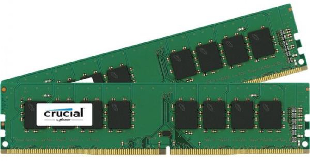 Память оперативная DDR4 8GB Crucial Kit (4GBx2) DDR4 2400 MT/s (PC4-19200) CL17 SR x8 Unbuffered DIMM 288pin фото