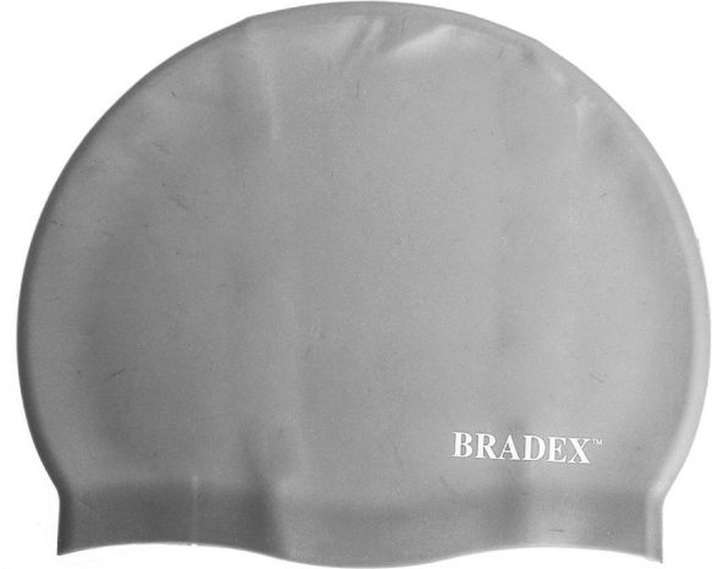 Шапочка для плавания силиконовая серый Bradex SF 0329 фото