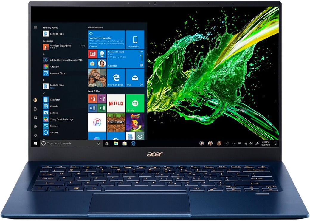 Ноутбук Acer SWIFT 5 SF514-54GT-724H (Intel Core i7 1065G7/14"/1920x1080/16GB/1024GB SSD/32GB Optane/DVD нет/NVIDIA GeForce MX350 2GB/Win 10 Pro), син фото