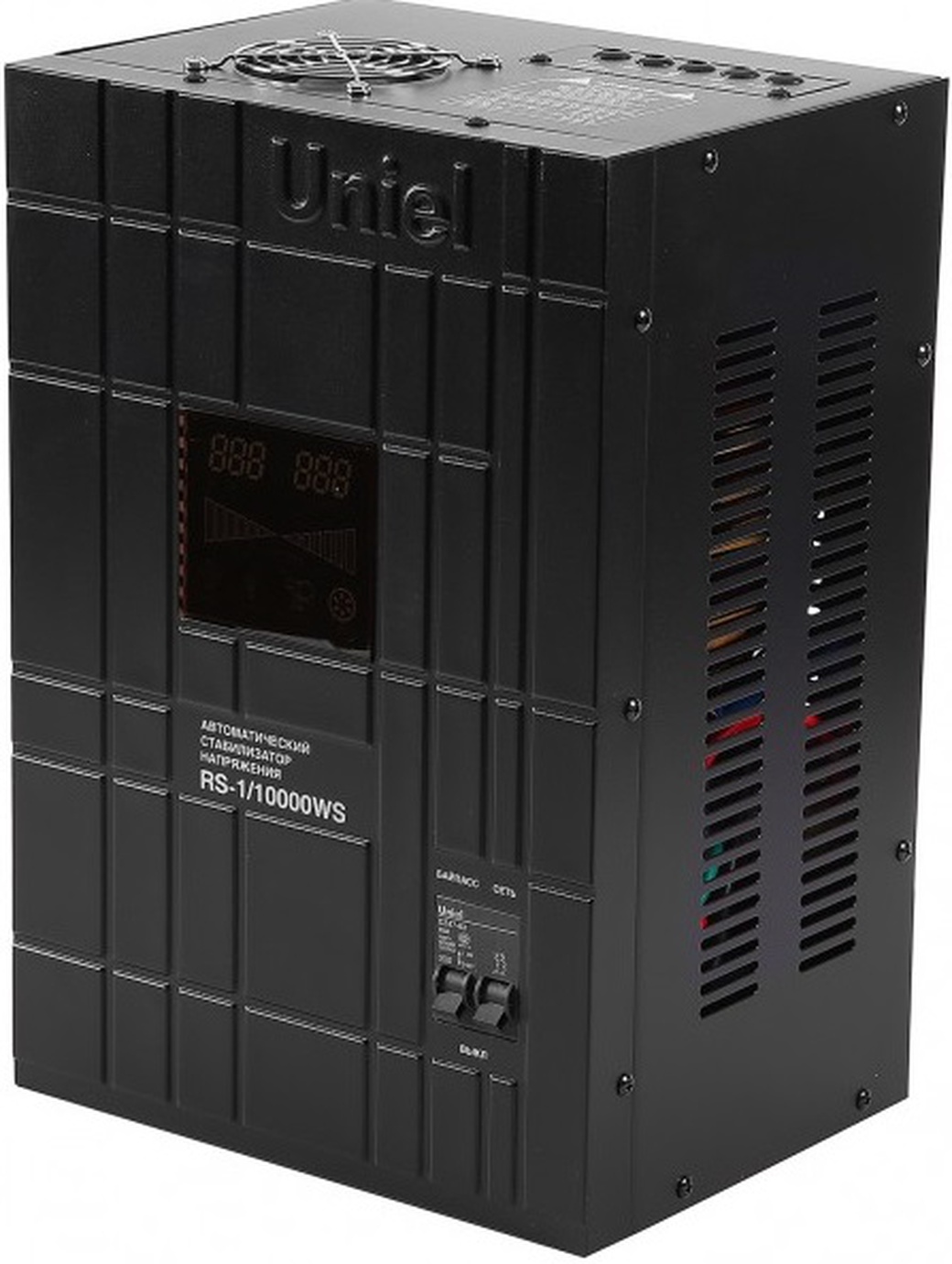 Стабилизатор напряжения Uniel RS-1/10000WS однофазный, цифровой 220В 6000Вт вх.:125-270В фото