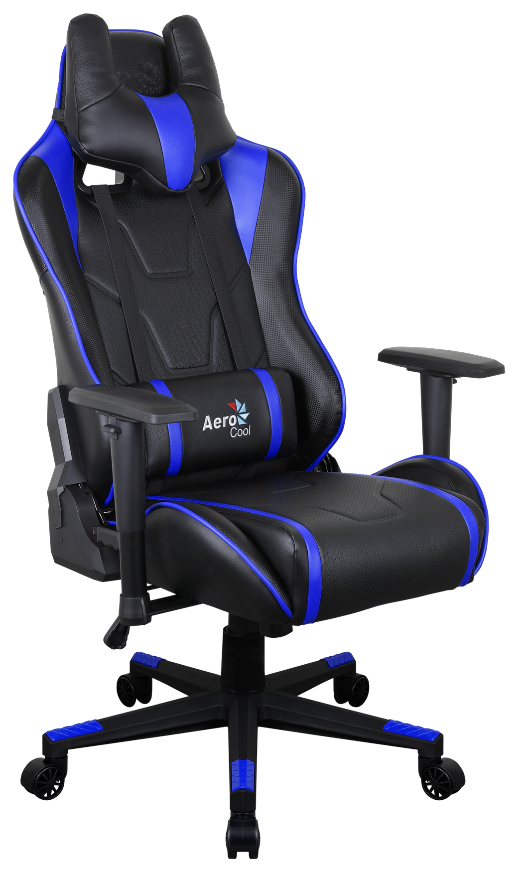 Кресло для геймера Aerocool AC220 AIR-BB черно-синее фото