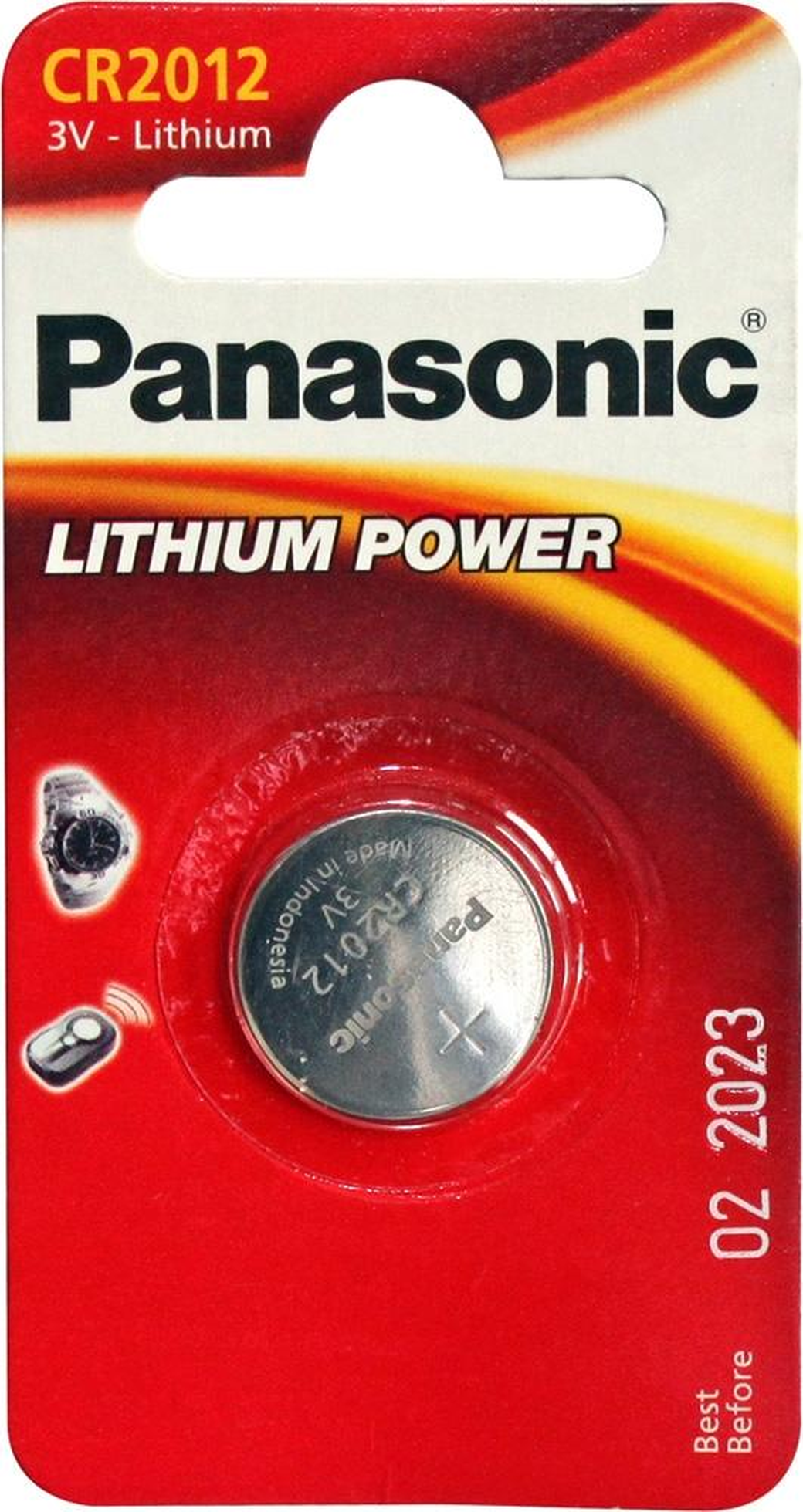 Батарейки Panasonic CR-2012EL/1B дисковые литиевые Lithium Power в блистере 1шт фото