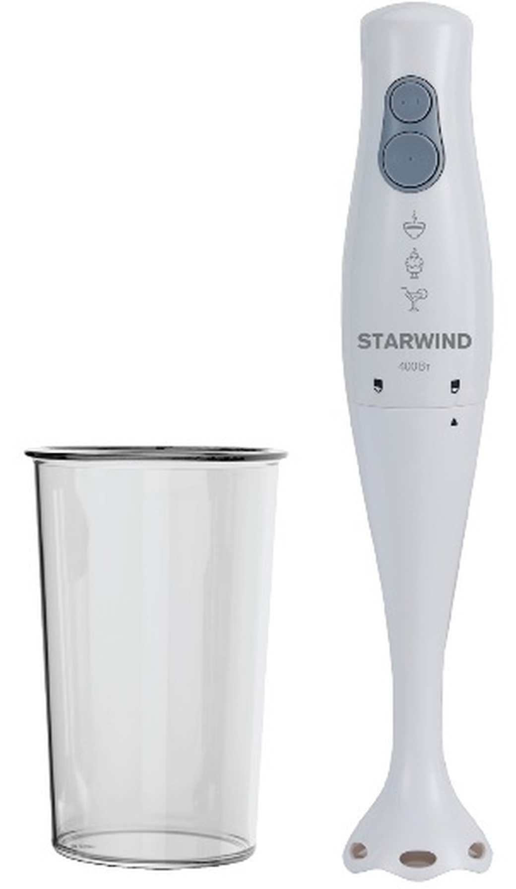 Блендер погружной Starwind SBP1112 400Вт белый/серый фото