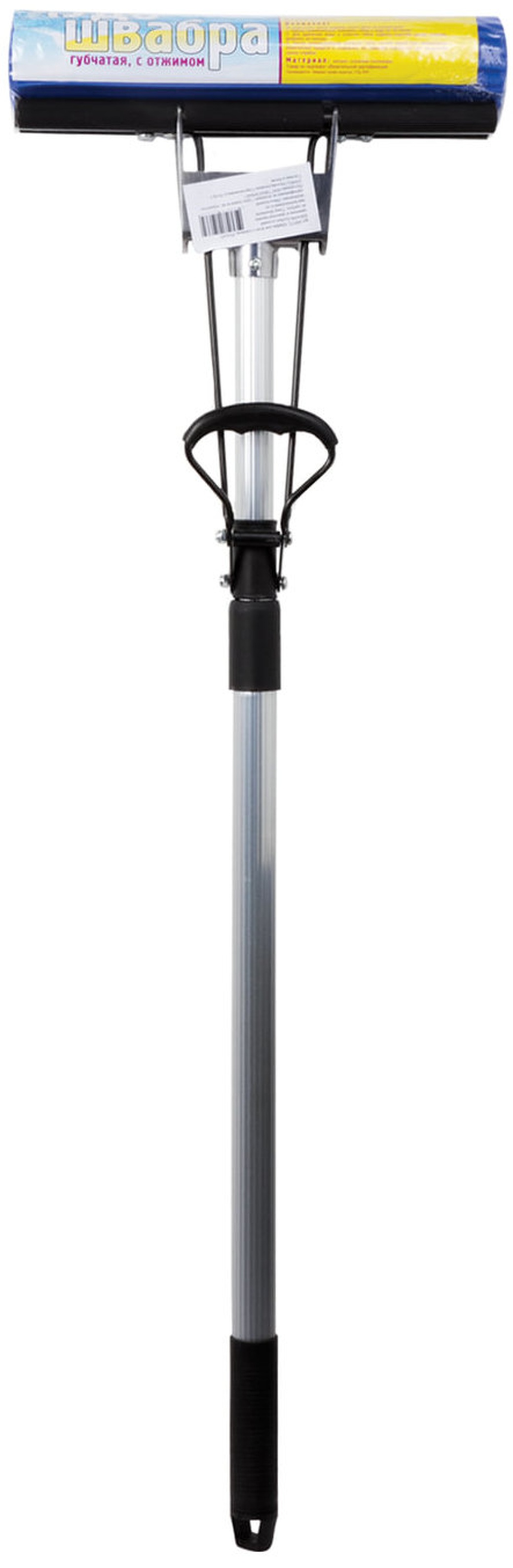 Швабра самоотжимная, роликовый отжим, насадка PVA 27 см, телескопический черенок 120 см, Экомоп, PVA-07,ШВА098 фото