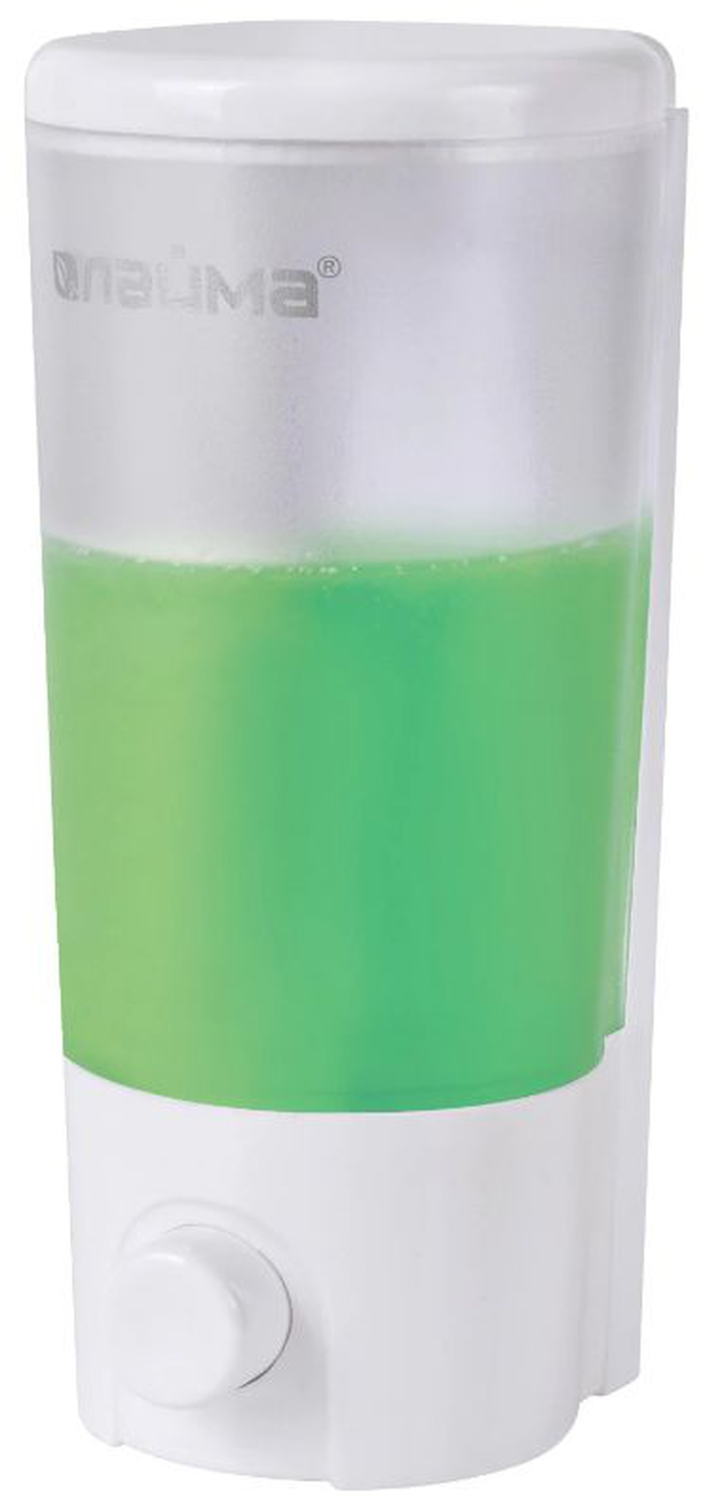 Диспенсер для жидкого мыла ЛАЙМА, наливной, 0,38 л, ABS-пластик, белый (матовый), 603922 фото