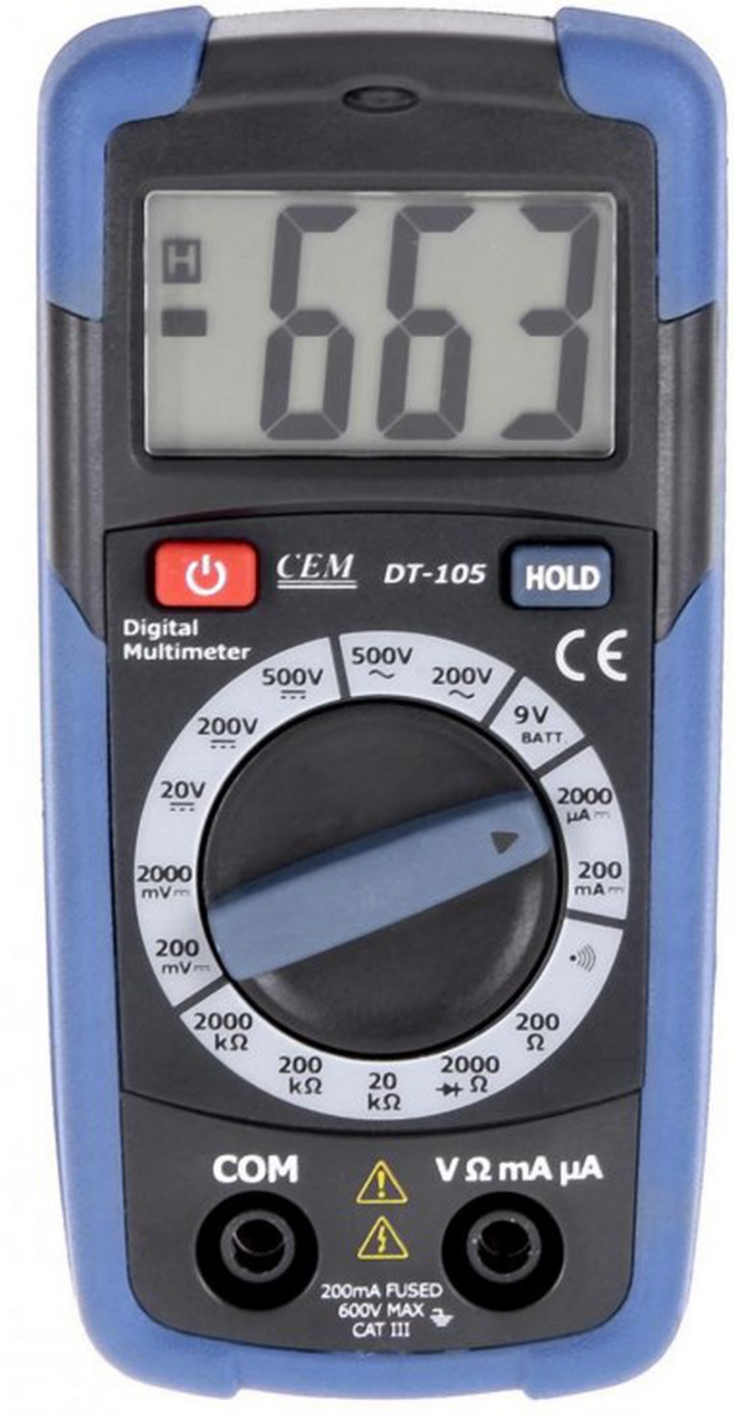 Мультиметр цифровой СЕМ DT-105 карманный тестер фото