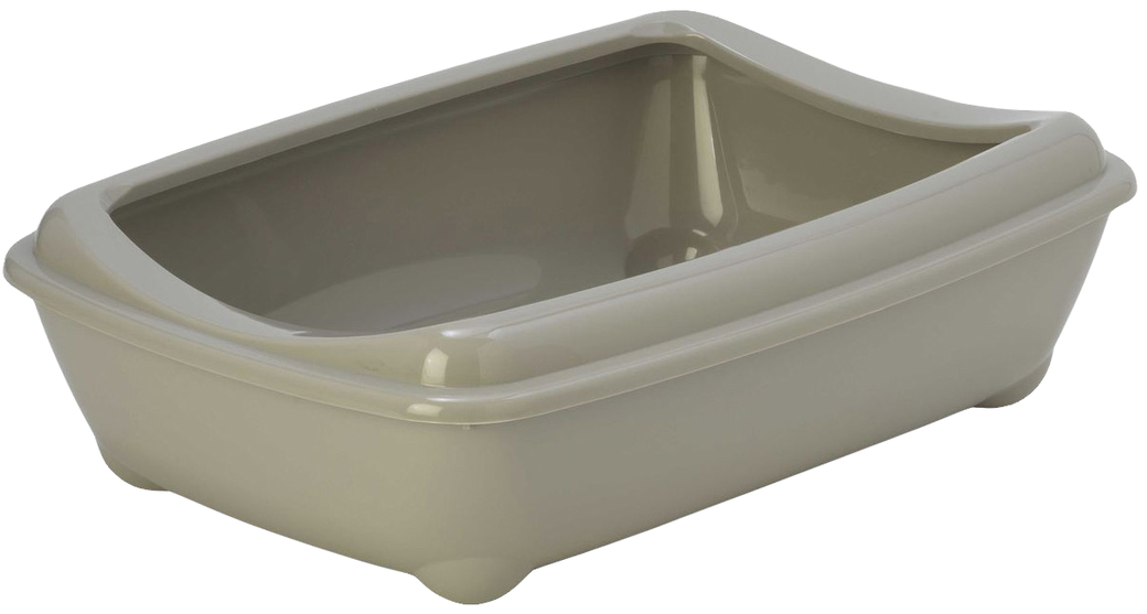 Туалет-лоток Moderna Arist-o-tray M c бортом 43x30x12h см, серый фото