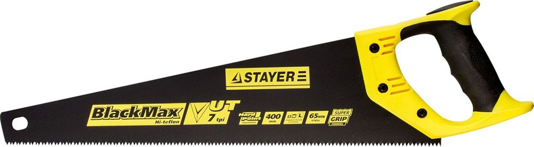 Ножовка универсальная STAYER BlackMAX 400 мм фото