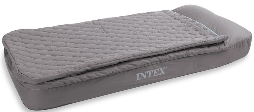 Intex Кровать с подголовником, одеяло на молнии со встроенным насосом 66998 фото