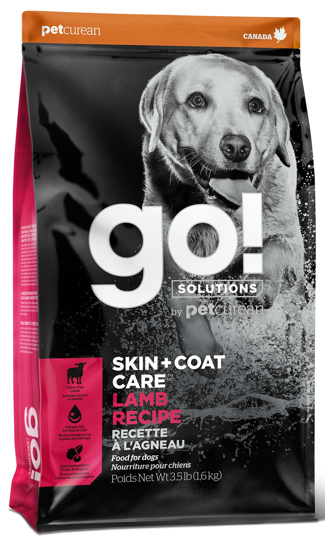 Корм для щенков и собак GO! SKIN + COAT Lamb Meal Recipe DF, свежий ягненок, 5,44 кг фото