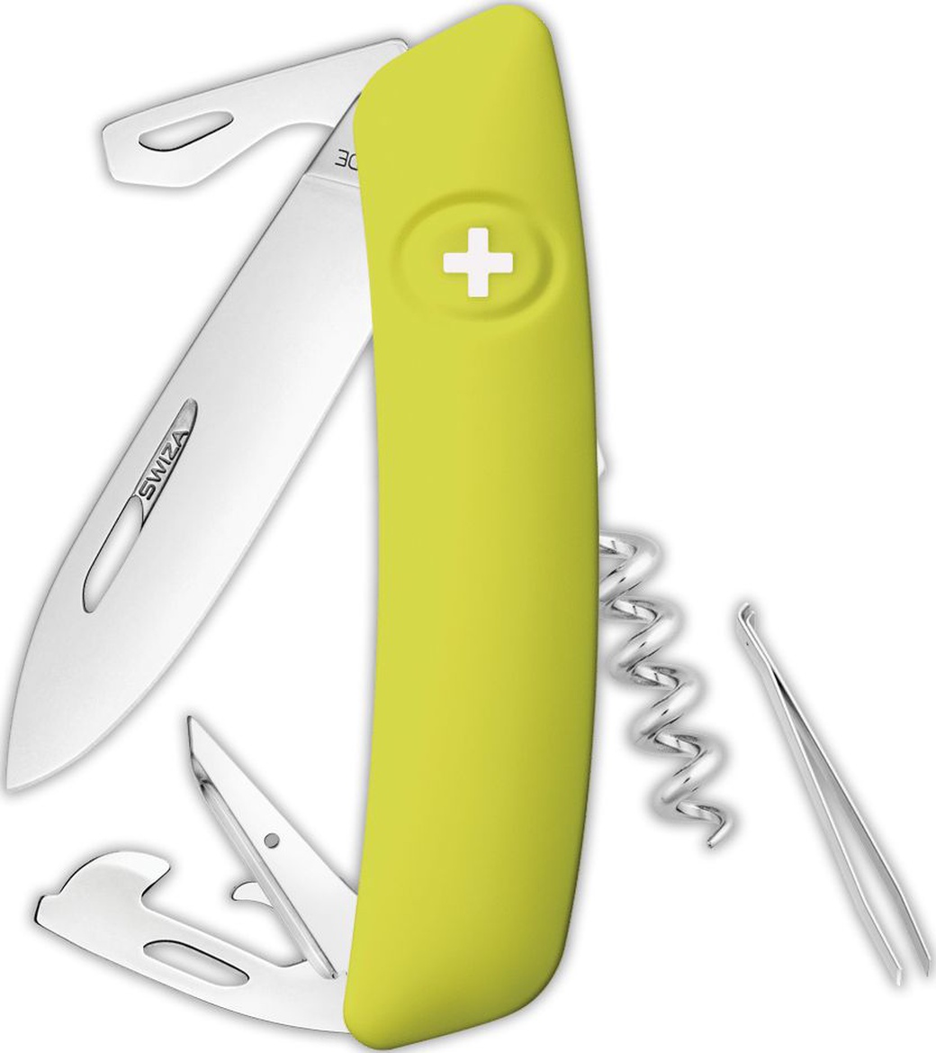 Швейцарский нож SWIZA D03 Standard, 95 мм, 11 функций, салатовый фото