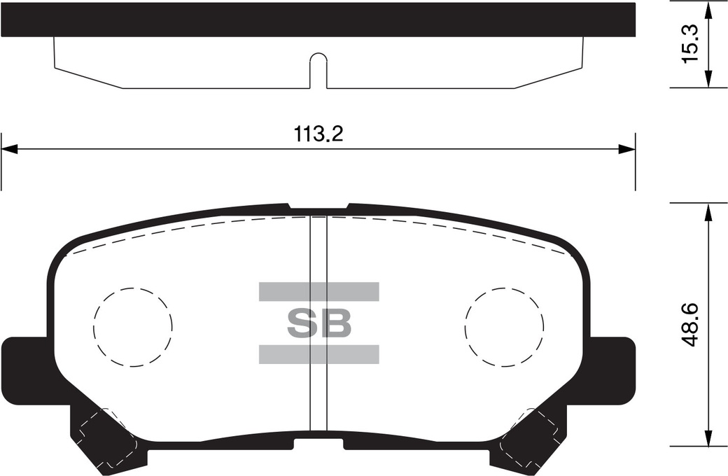 Колодки тормозные задние SANGSIN BRAKE SP1461 для HONDA Pilot 09->/ACURA MDX 07-09 фото