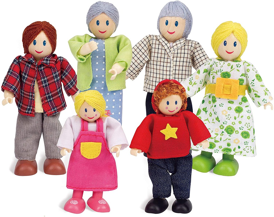 Набор мини-кукол Счастливая семья европейская HAPE фото