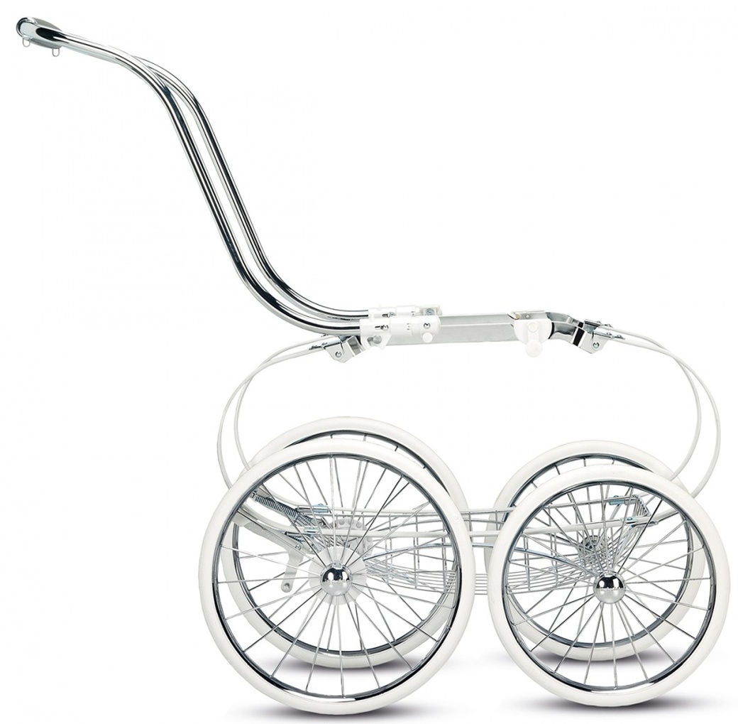 Inglesina Classica - коляска-люлька для новорожденных на шасси Balestrino Chrome/Ivory Vaniglia премиального класса фото