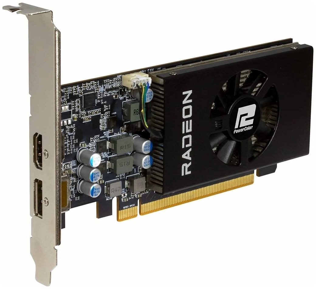 Видеокарта PowerColor AMD Radeon RX 6400 Low Profile 4Gb (AXRX 6400 4GBD6-DH6-DH) фото