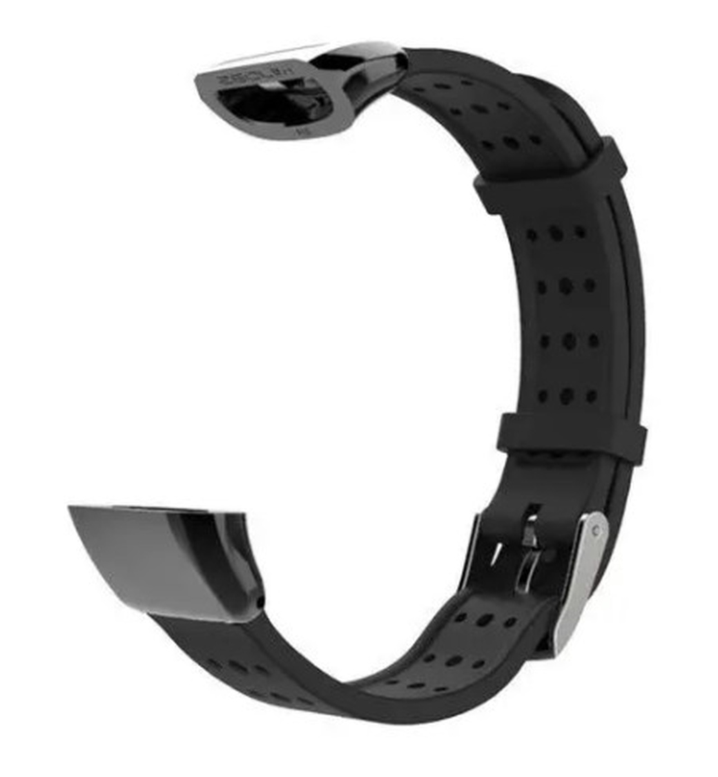 Силиконовый ремешок для браслета Mijobs для Huawei Honor Band 2/Pro/B29/B19, серый с черными крепежами фото