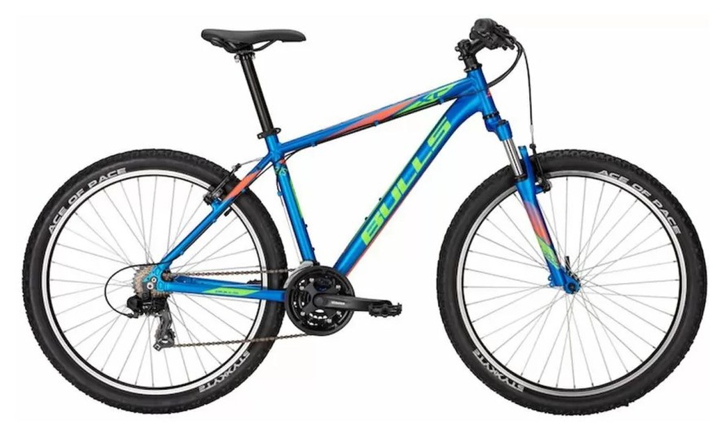 Велосипед 17" Bulls Pulsar i-blue matt (neon orange/neon green all matt) 41 см 16" (57200641) фото