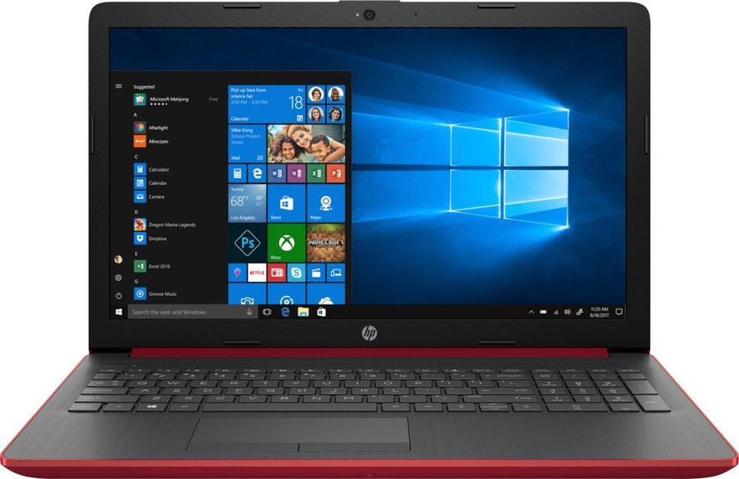 Ноутбук HP 15-db0080ur <4JW37EA> AMD A9-9425 (3.0)/8Gb/1Tb/15.6"HD AG/AMD 520 2GB/No ODD/Cam HD/Win10 (красный) фото
