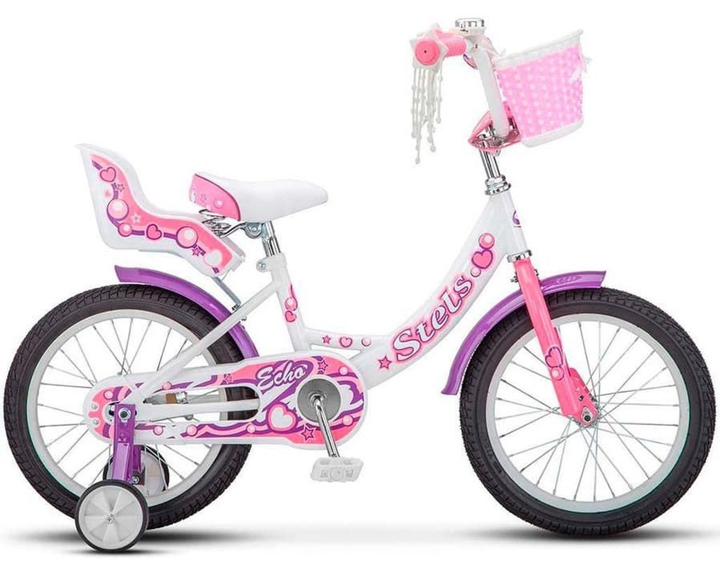 Велосипед Stels 16" Echo V020 (LU085304) Белый/Розовый фото