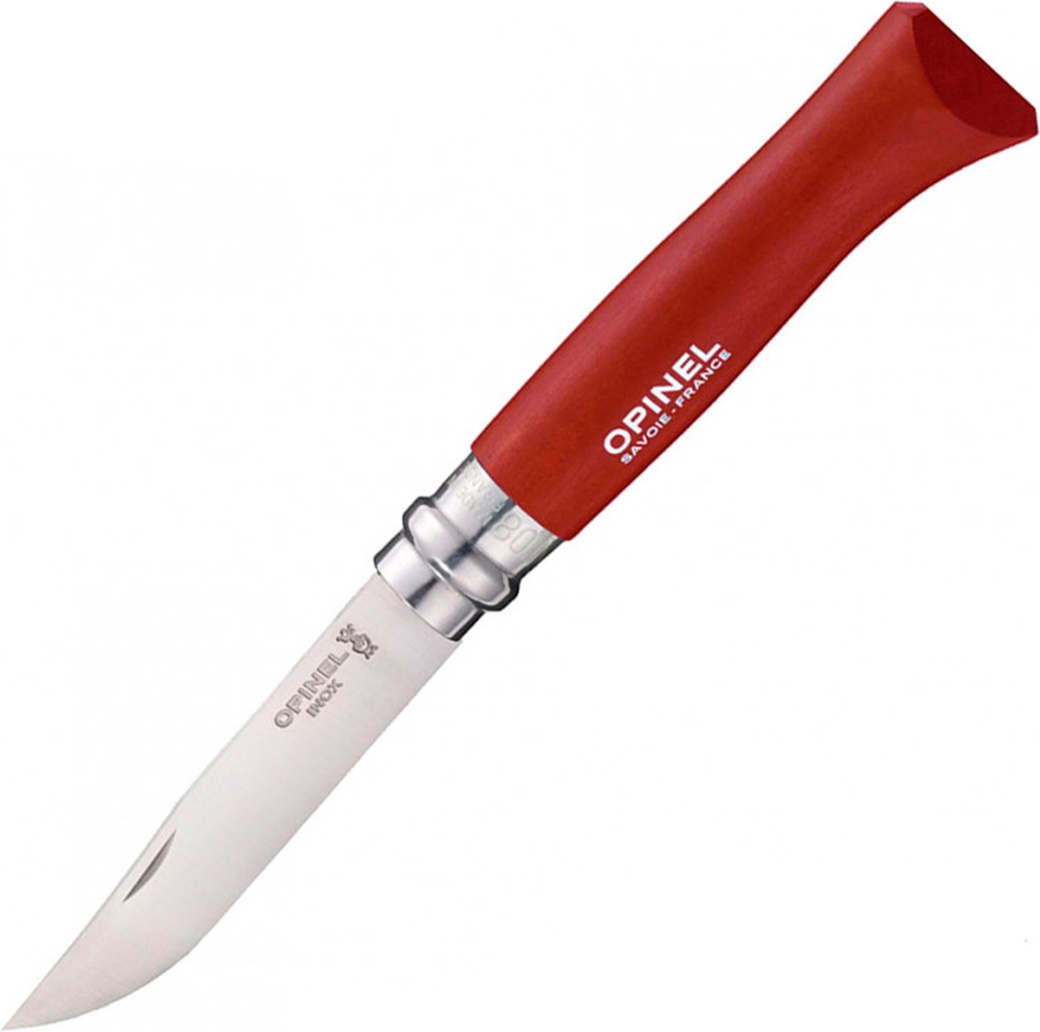 Нож Opinel №8 Trekking, красный, с чехлом фото