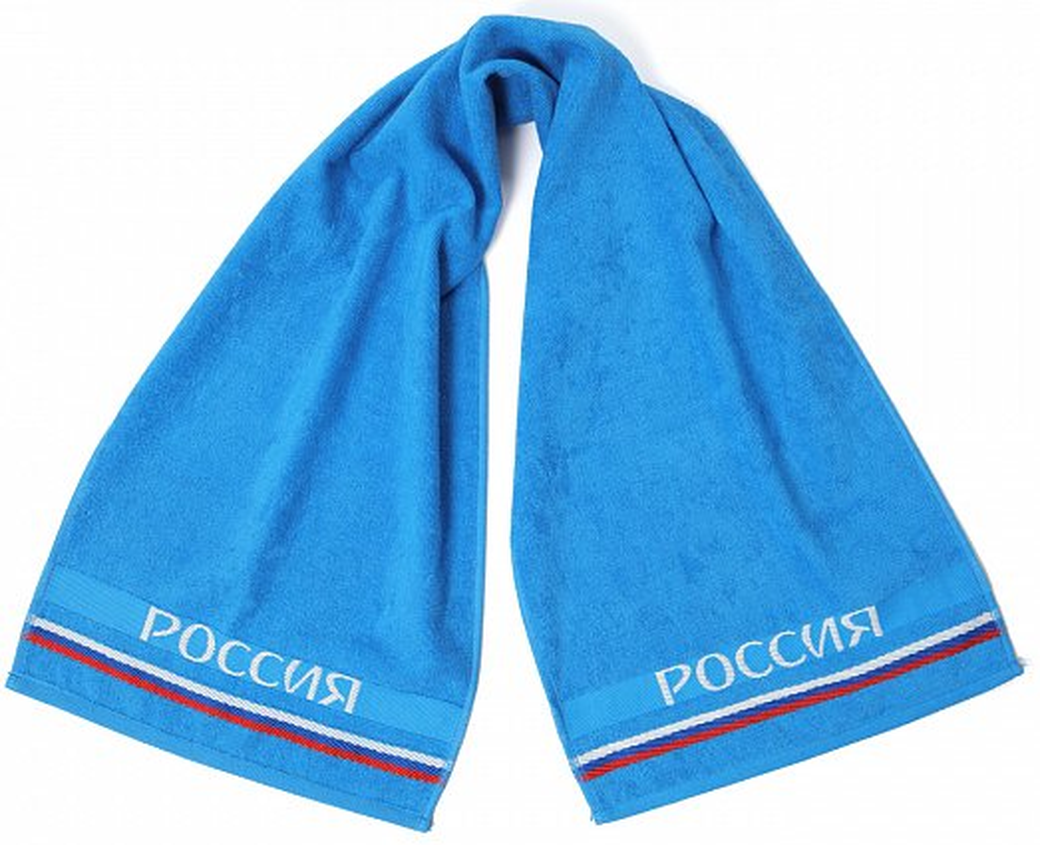Полотенце-шарф Нордтекс Россия 35х120 синий фото