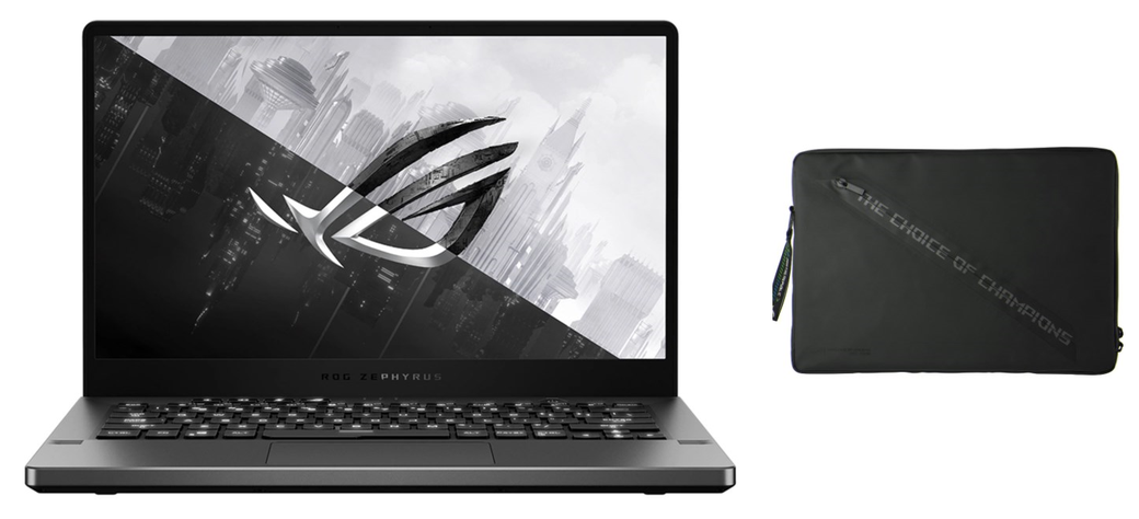 Ноутбук ASUS ROG GA401IU-HE188T (AMD Ryzen 7-4800HS/8Gb/512Gb SSD/14.0" FHD IPS 120Hz/GeForce GTX 1660Ti with Max-Q 6Gb GDDR6/Win10) серый + чехол фото