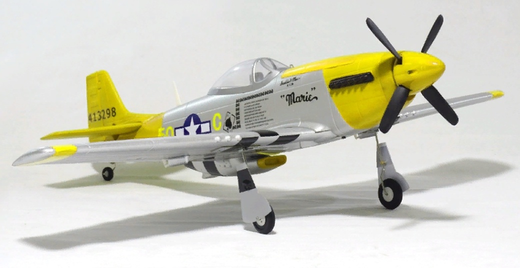 Радиоуправляемый самолет Hookll Mustang P51 V2 Epo 1200мм Kit, желтый фото