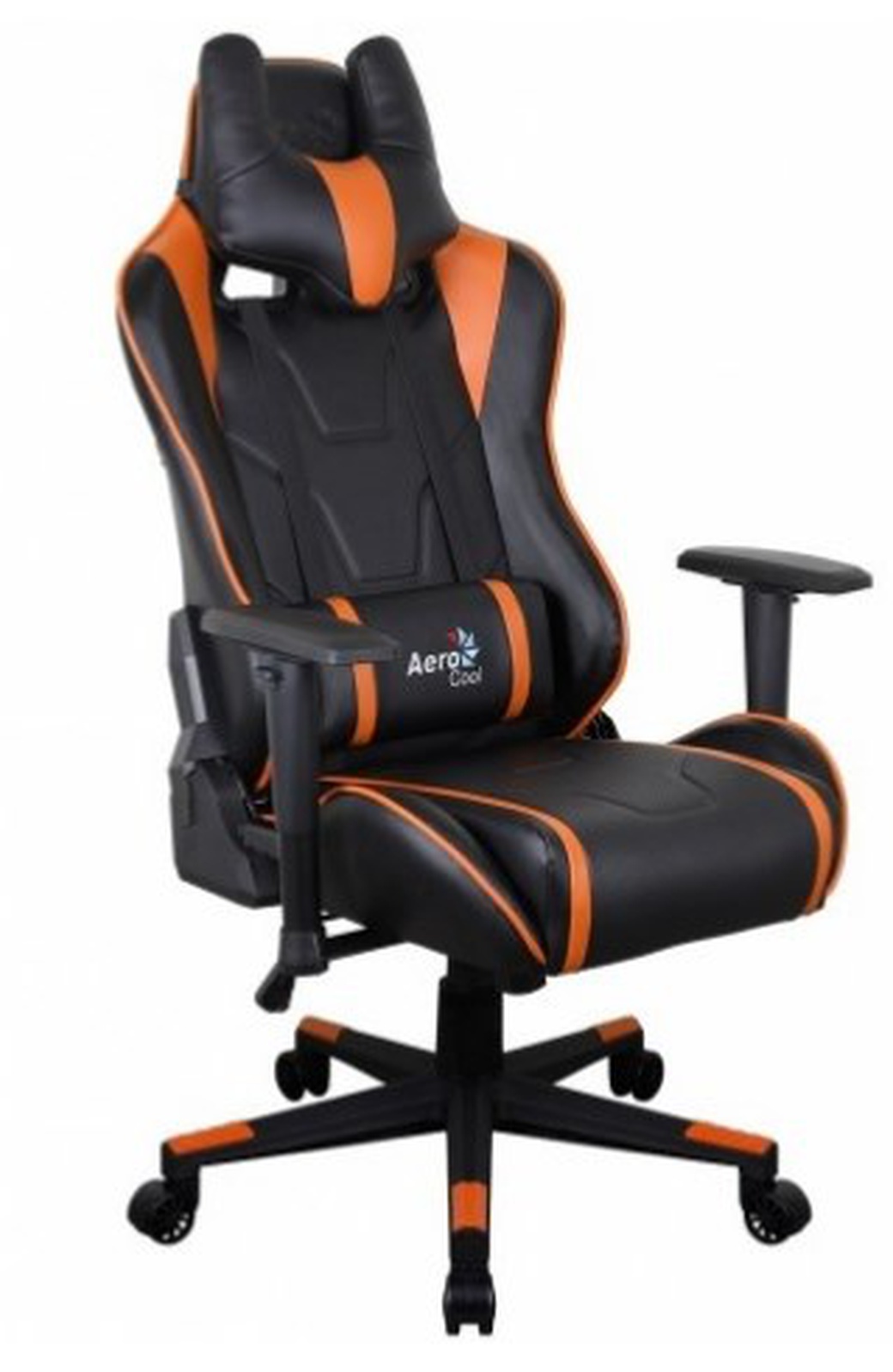 Кресло для геймера Aerocool AC120 AIR-BO черно-оранжевое фото