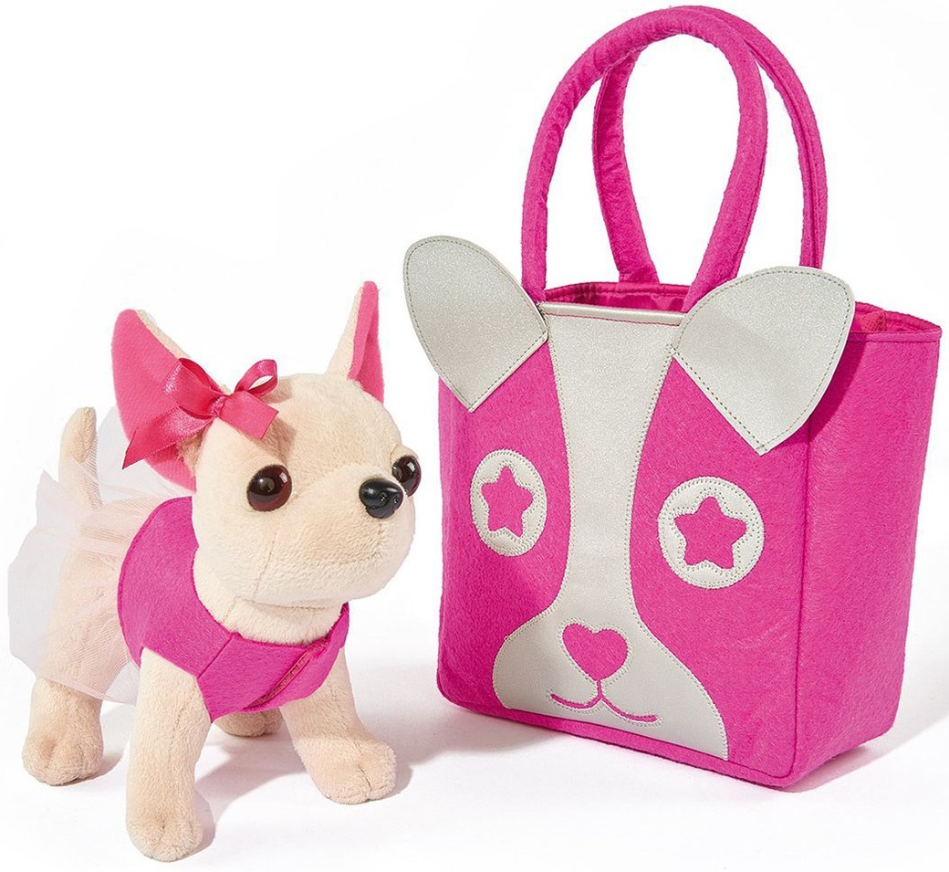 Chi-Chi love Чихуахуа плюшевая собачка с розовой сумкой фото