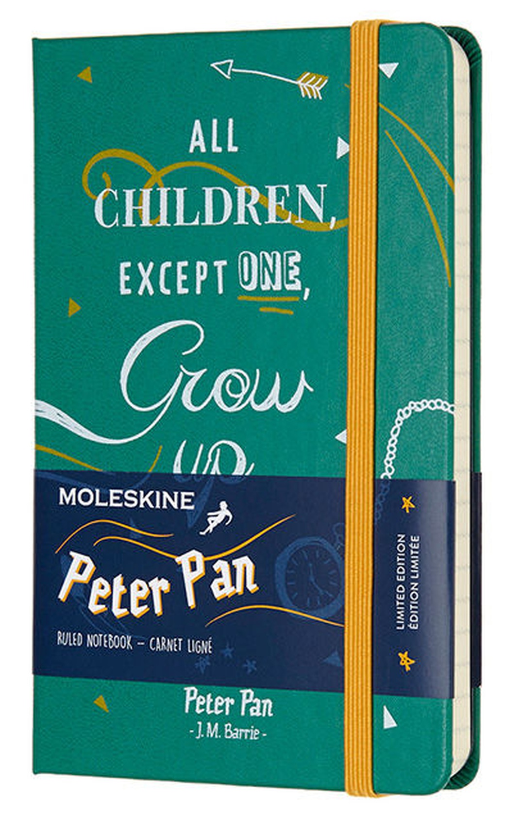 Блокнот Moleskine Peter Pan Pocket Limited Edition, цвет зеленый Indians, в линейку фото