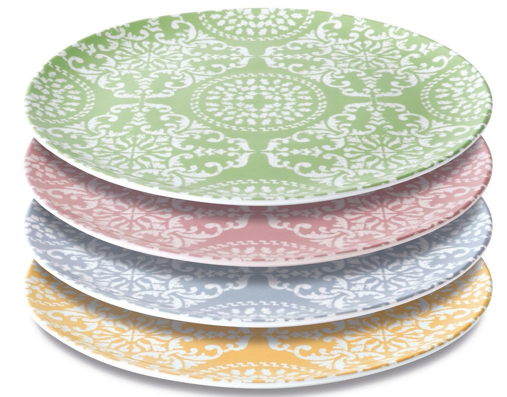 Набор фарфоровых декоррированных тарелок 30см BergHOFF, 4 предмета, 8500249 фото