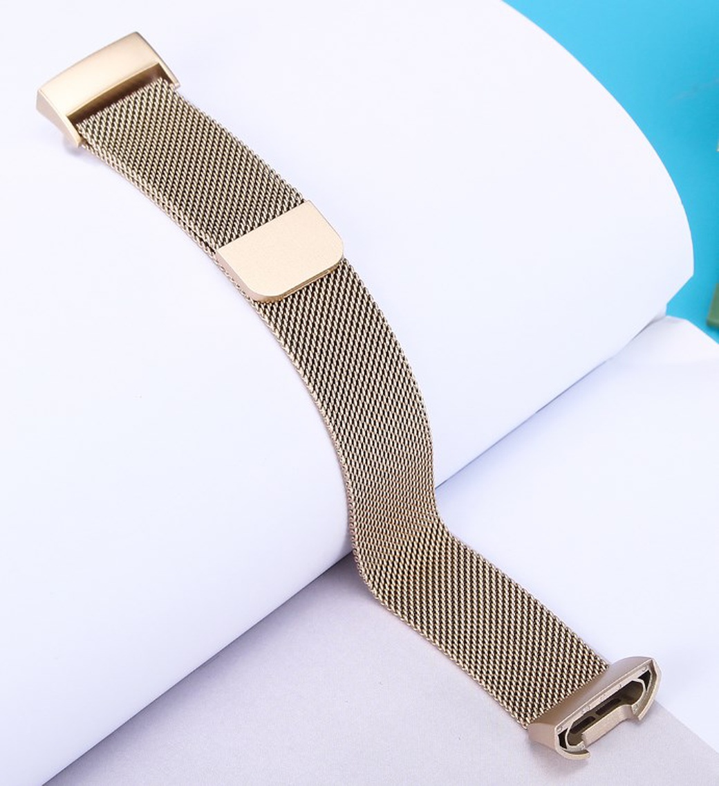 Ремешок для браслета Fitbit Charge 3, нержавеющая сталь, размер S, золото фото