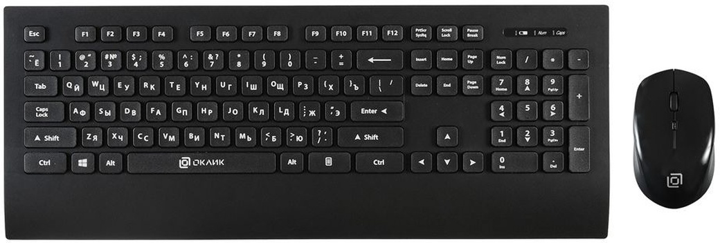 Беспроводной комплект Оклик 222M (Клавиатура+мышь), черный фото
