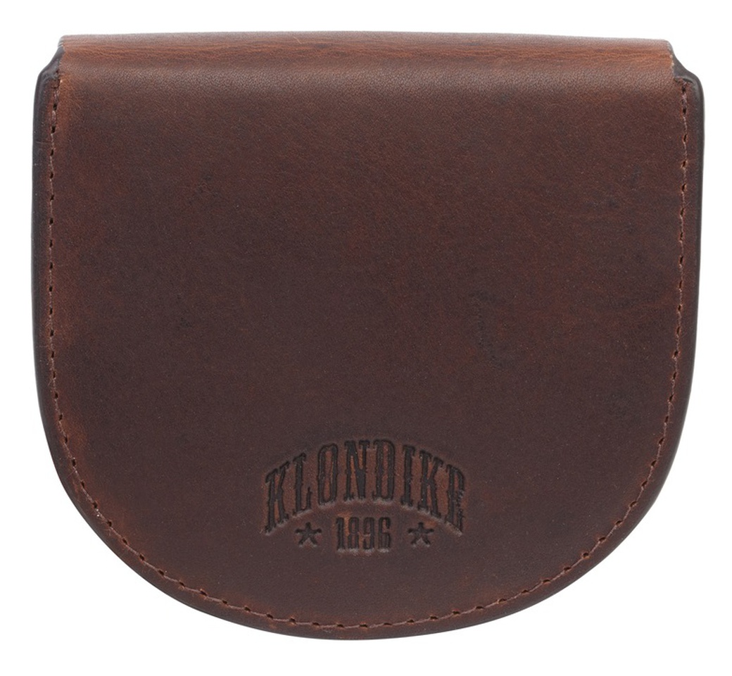 Монетница Klondike Dawson, коричневая, 8,5х2х7,5 см фото