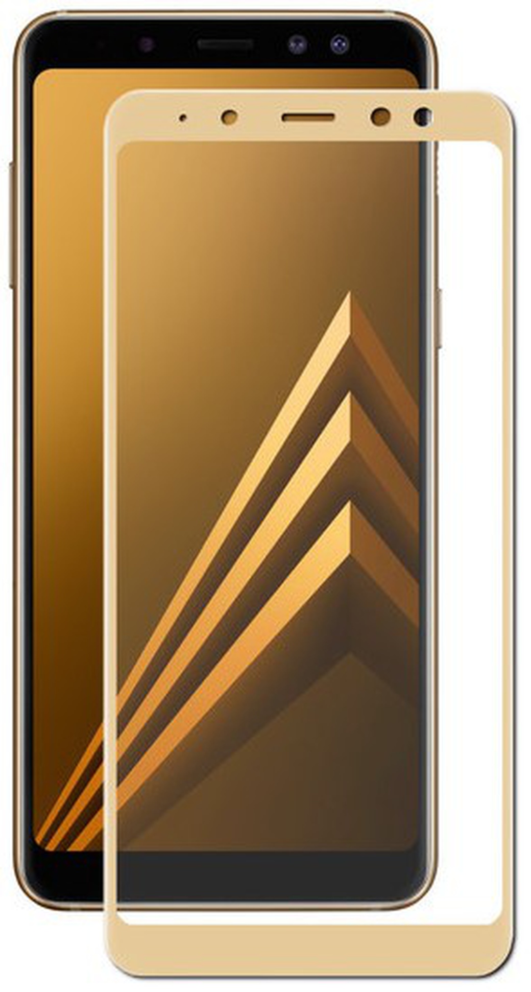 Защитное стекло для Samsung Galaxy A6 Plus (2018) Full Screen золотистый, Redline фото
