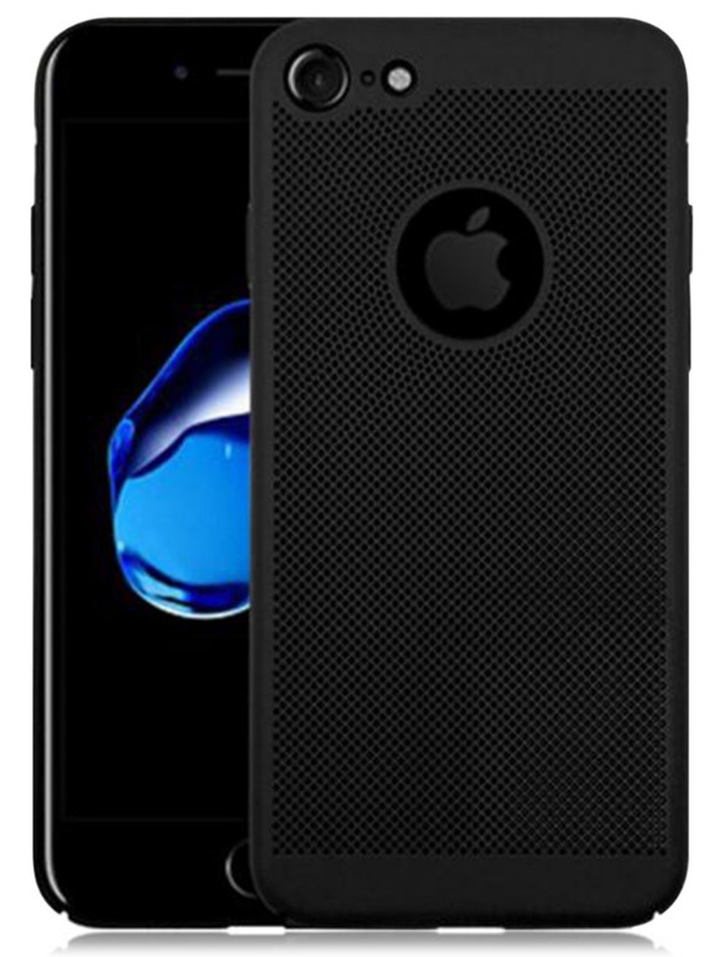 Ультратонкий чехол-накладка с микропорами для охлаждения для iPhone 7, черный фото